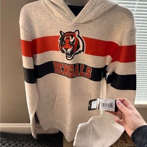 Bengals Kids Hoodie - Gray, Red, Black